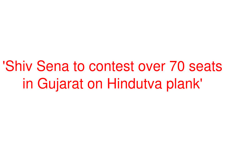 'Shiv Sena to contest over 70 seats in Gujarat on Hindutva plank'