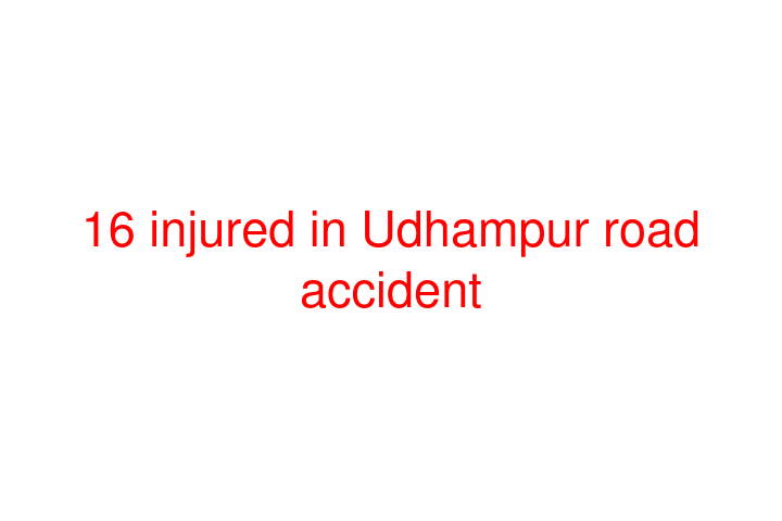 16 injured in Udhampur road accident