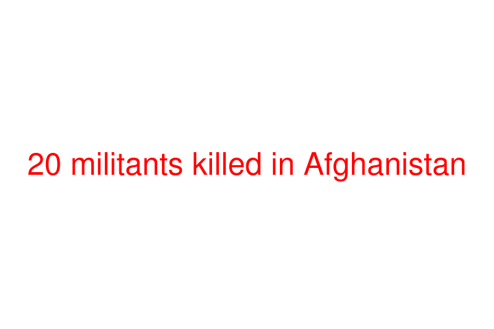 20 militants killed in Afghanistan