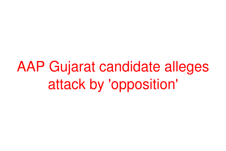 AAP Gujarat candidate alleges attack by 'opposition'
