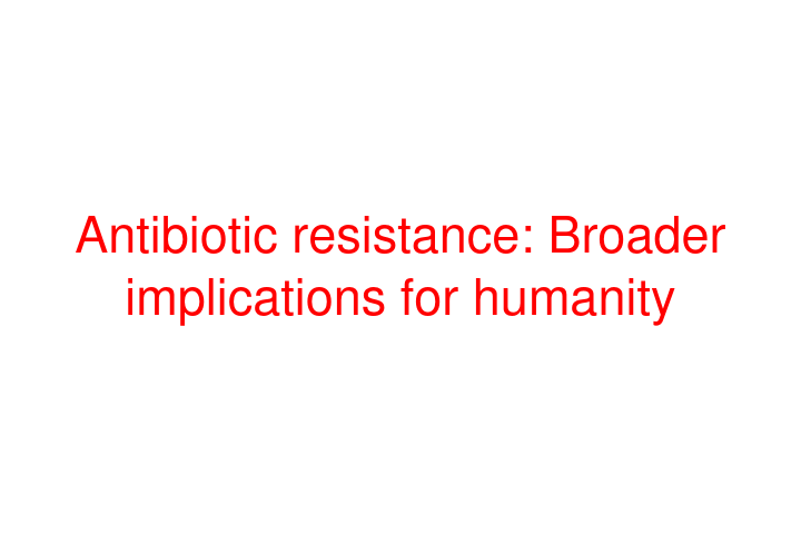 Antibiotic resistance: Broader implications for humanity