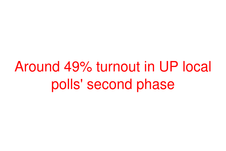 Around 49% turnout in UP local polls' second phase