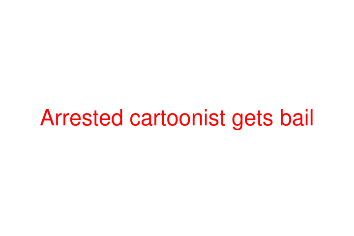 Arrested cartoonist gets bail