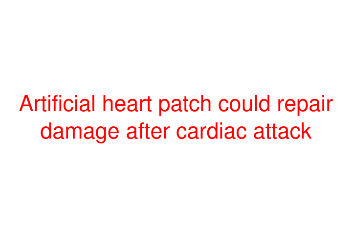 Artificial heart patch could repair damage after cardiac attack