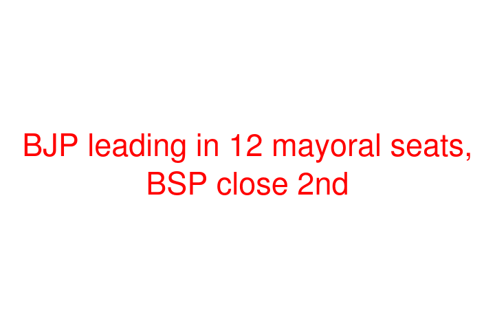 BJP leading in 12 mayoral seats, BSP close 2nd