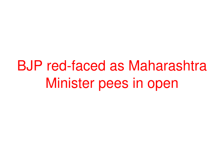 BJP red-faced as Maharashtra Minister pees in open