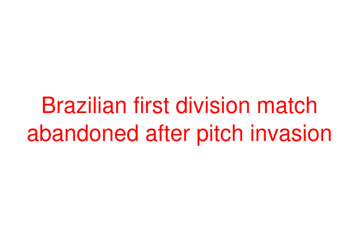 Brazilian first division match abandoned after pitch invasion