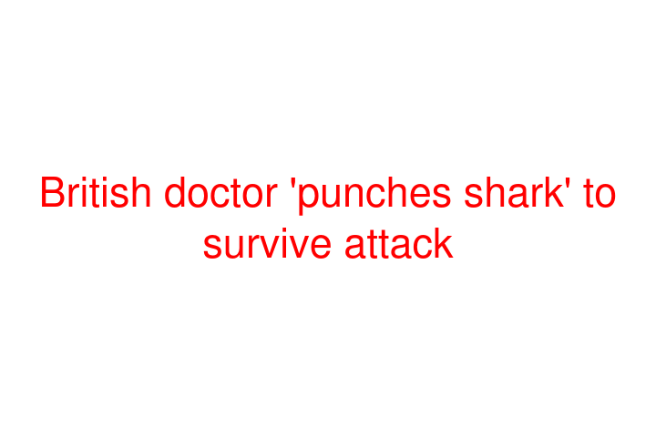 British doctor 'punches shark' to survive attack