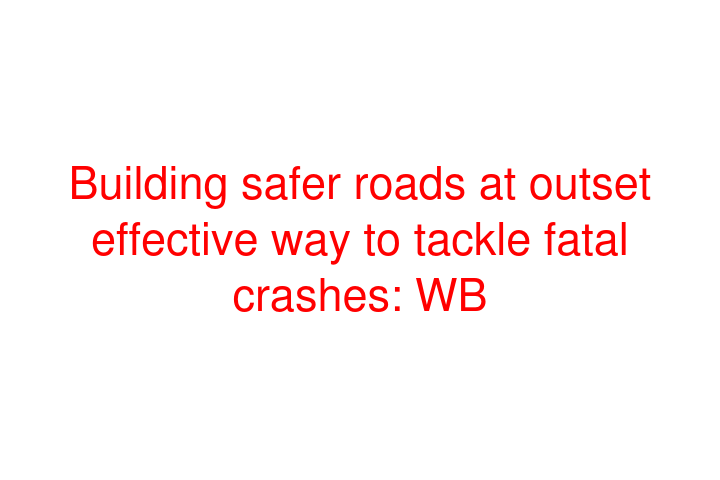 Building safer roads at outset effective way to tackle fatal crashes: WB