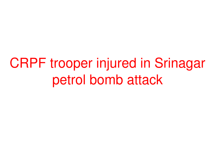 CRPF trooper injured in Srinagar petrol bomb attack