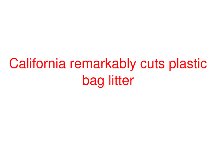 California remarkably cuts plastic bag litter