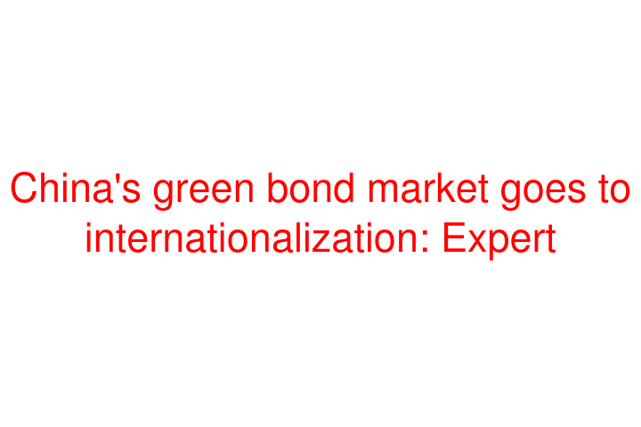 China's green bond market goes to internationalization: Expert