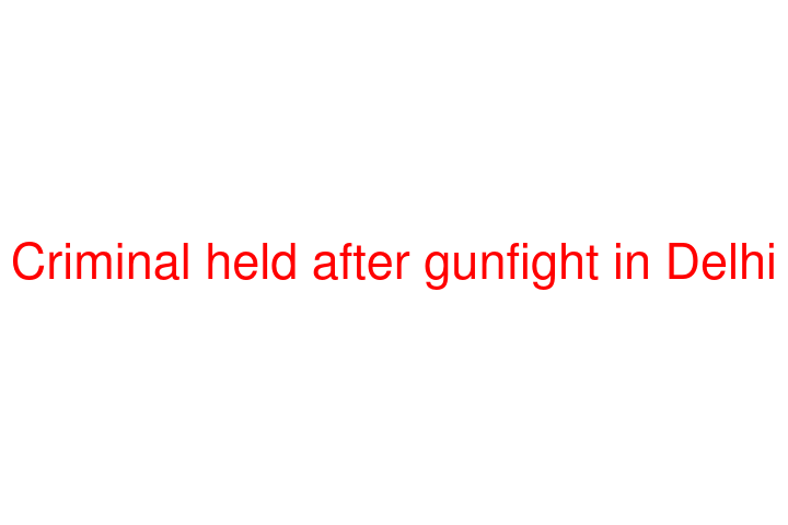 Criminal held after gunfight in Delhi