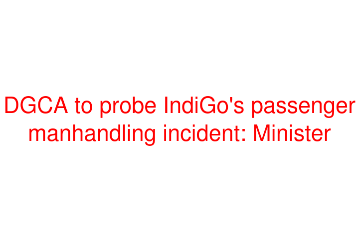 DGCA to probe IndiGo's passenger manhandling incident: Minister