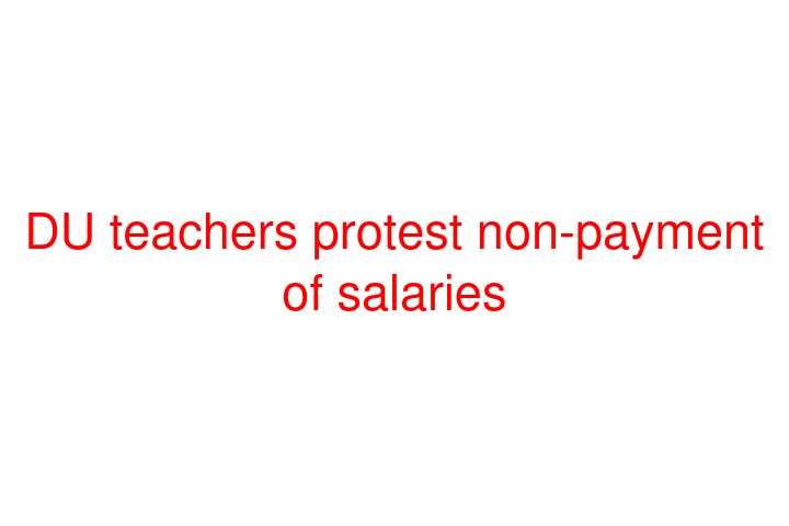 DU teachers protest non-payment of salaries