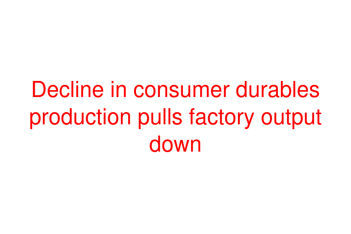 Decline in consumer durables production pulls factory output down