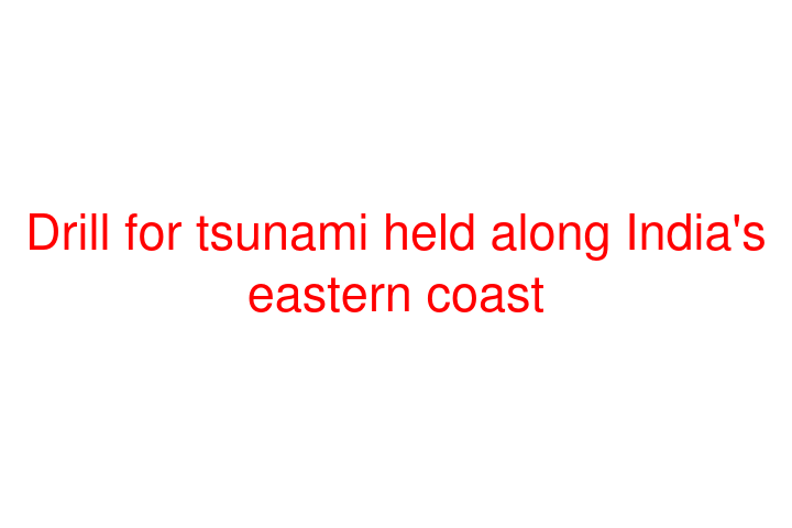 Drill for tsunami held along India's eastern coast