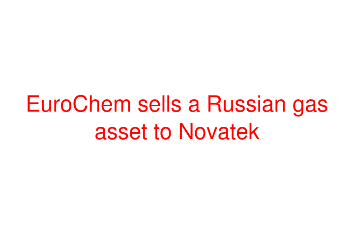 EuroChem sells a Russian gas asset to Novatek