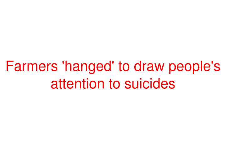 Farmers 'hanged' to draw people's attention to suicides