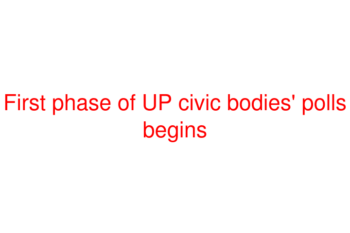 First phase of UP civic bodies' polls begins