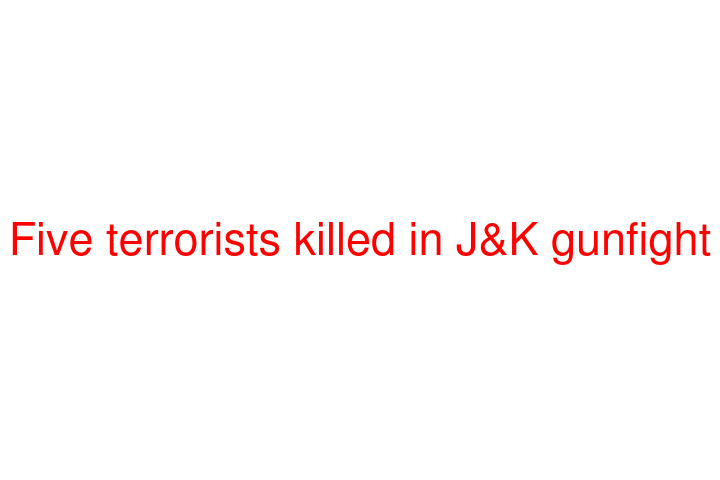 Five terrorists killed in J&K gunfight