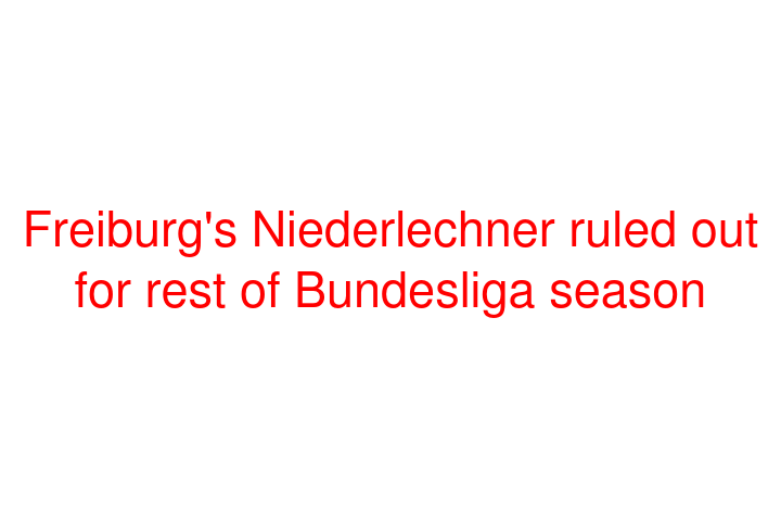 Freiburg's Niederlechner ruled out for rest of Bundesliga season