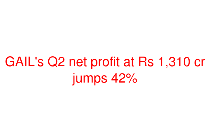 GAIL's Q2 net profit at Rs 1,310 cr jumps 42%