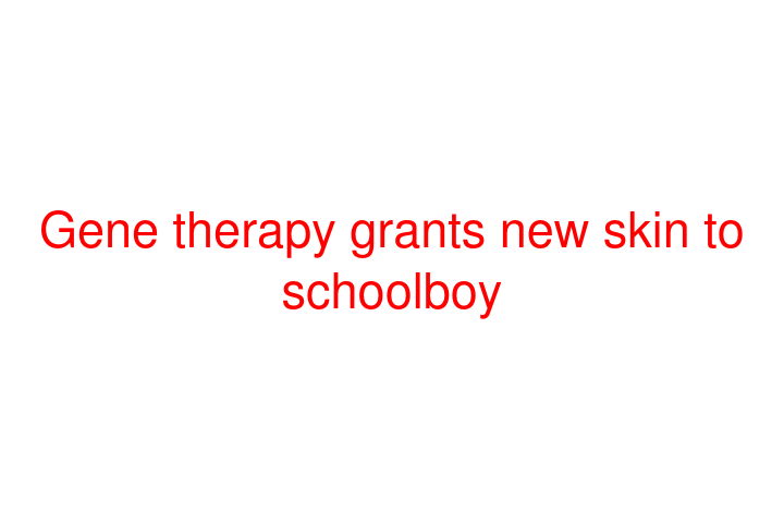 Gene therapy grants new skin to schoolboy