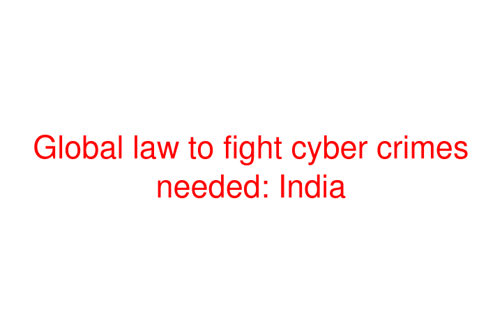 Global law to fight cyber crimes needed: India
