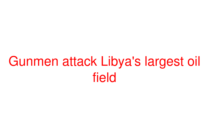 Gunmen attack Libya's largest oil field