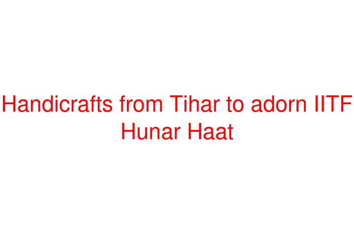 Handicrafts from Tihar to adorn IITF Hunar Haat