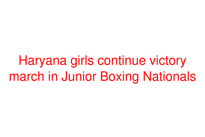 Haryana girls continue victory march in Junior Boxing Nationals