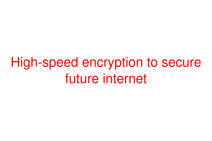 High-speed encryption to secure future internet