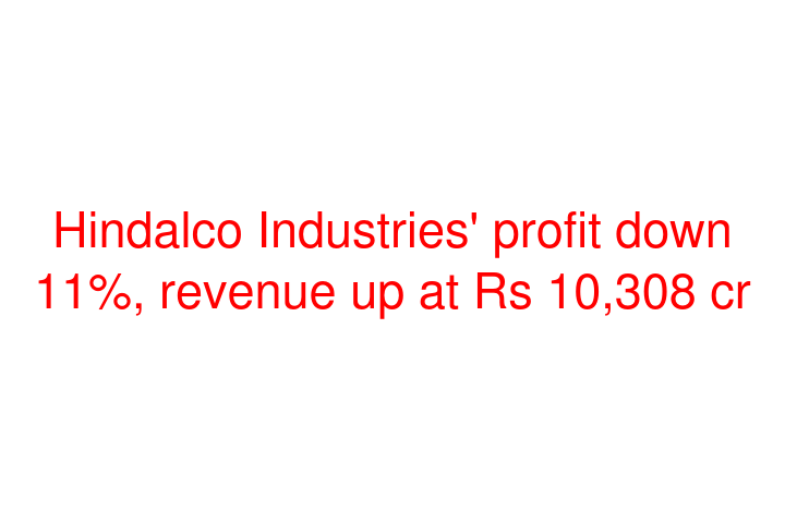 Hindalco Industries' profit down 11%, revenue up at Rs 10,308 cr