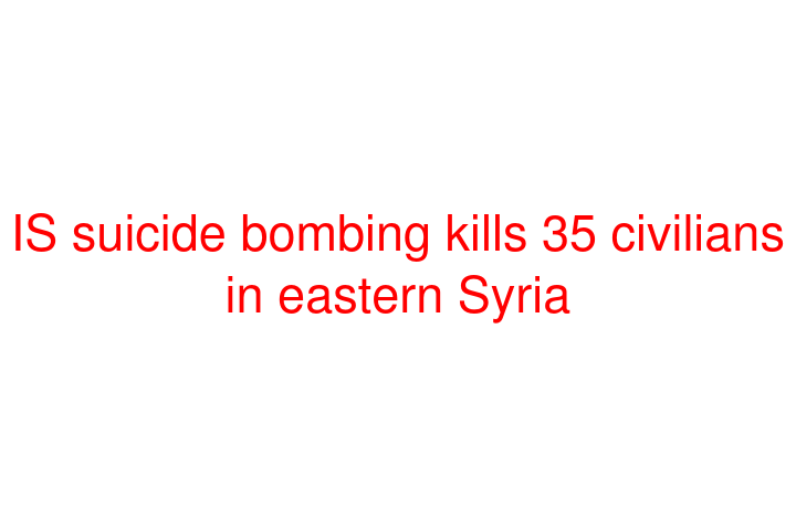 IS suicide bombing kills 35 civilians in eastern Syria