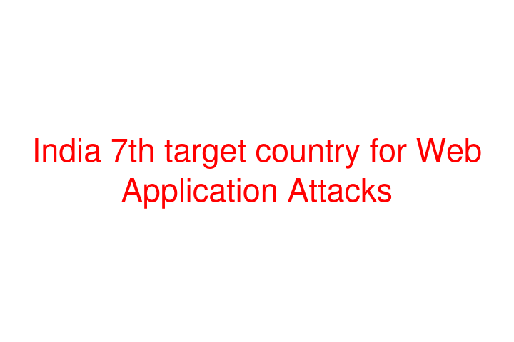 India 7th target country for Web Application Attacks