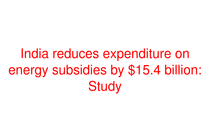 India reduces expenditure on energy subsidies by $15.4 billion: Study