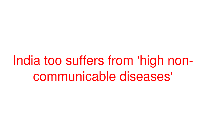 India too suffers from 'high non-communicable diseases'