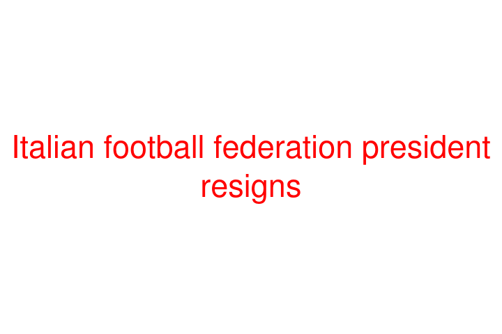Italian football federation president resigns