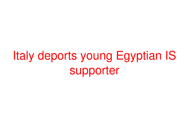 Italy deports young Egyptian IS supporter