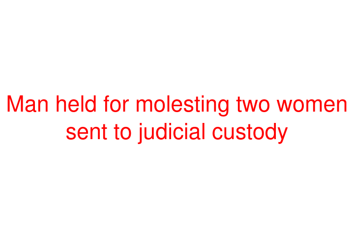 Man held for molesting two women sent to judicial custody