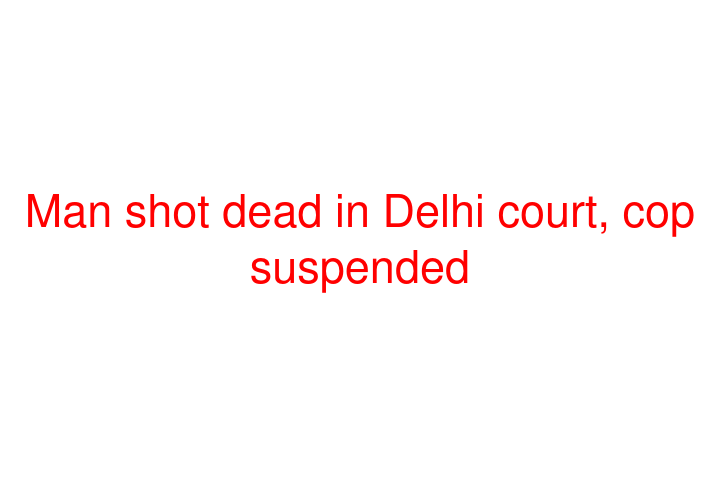 Man shot dead in Delhi court, cop suspended