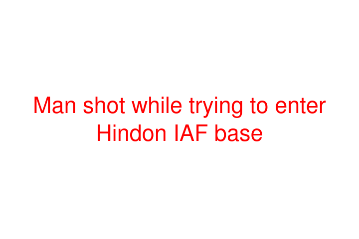Man shot while trying to enter Hindon IAF base