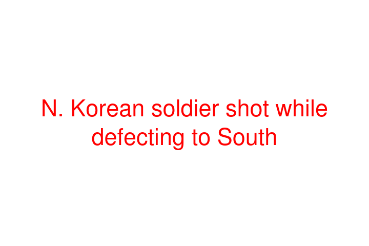 N. Korean soldier shot while defecting to South