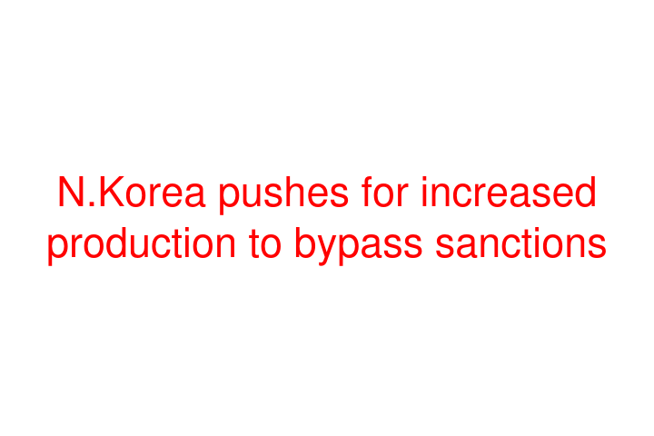 N.Korea pushes for increased production to bypass sanctions