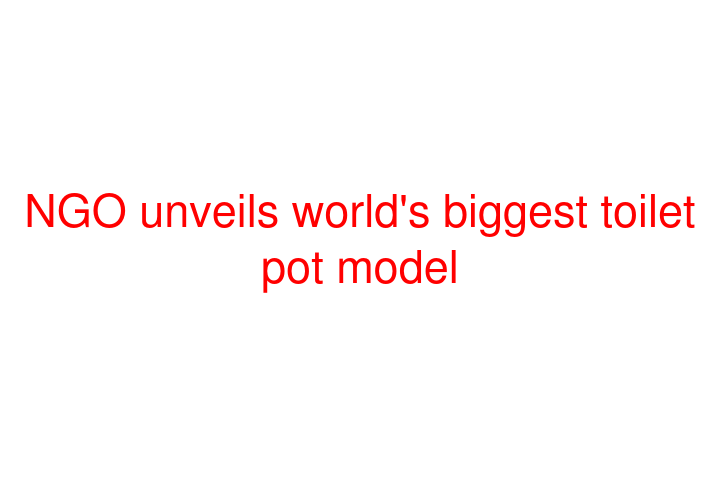NGO unveils world's biggest toilet pot model