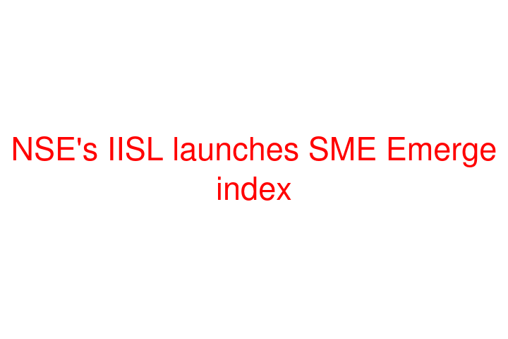 NSE's IISL launches SME Emerge index