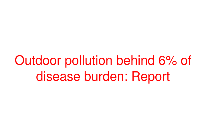 Outdoor pollution behind 6% of disease burden: Report