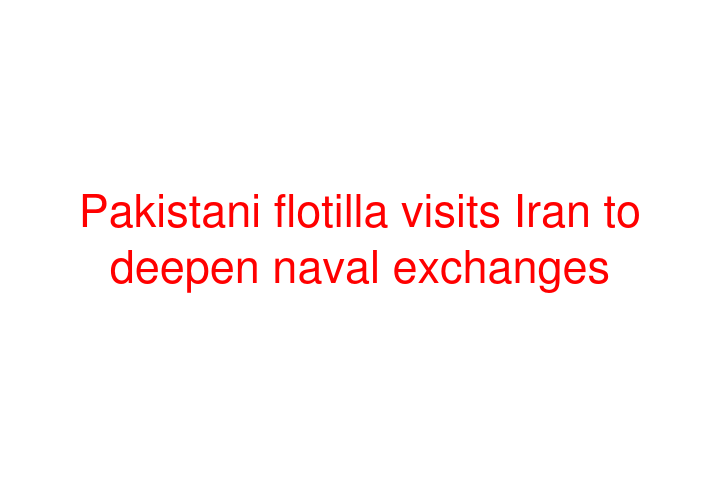 Pakistani flotilla visits Iran to deepen naval exchanges