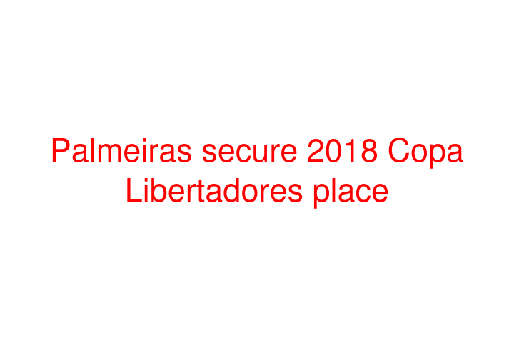Palmeiras secure 2018 Copa Libertadores place